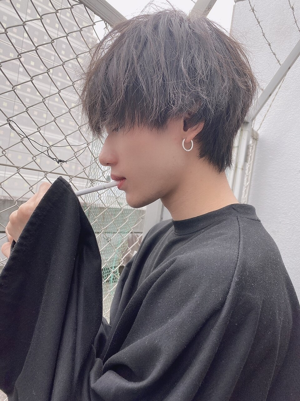 ウルフです half up wolf center part wolf cut 6500 cutcolor 9990 cutperm