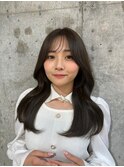 韓国前髪×ショコラアッシュ【新宿/髪質改善/ふんわりカール】