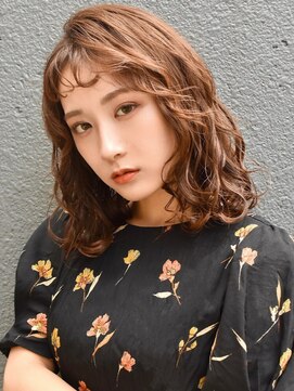 ブゾン(buZon) 【buZon ブゾン】ミディアムパーマ☆シースルーバンク