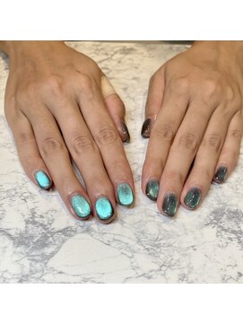 西本整髪 マグネットネイル　ブルー