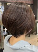 大人可愛い丸みショートスタイル 美シルエット 30代40代50代