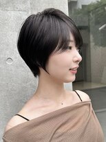 30代40代50代/丸みショート/クビレ/前髪あり/ブラウン/表参道
