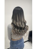 ヘアーデザイン ジェルム(Hair Design germe)&nbsp;2色MIX バレイヤージュ風　--RINA--