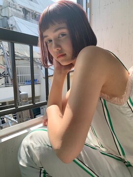 キース ヘアアンドメイク 恵比寿(kith. hair&make) 愛されショートボブ*オレンジブラウン