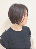 ストレートで作る丸みショート@岩下2024/5