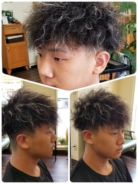 クリア 美容室 ツイストパーマ・メッシュ