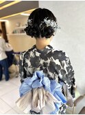 ふわふわツインお団子×浴衣