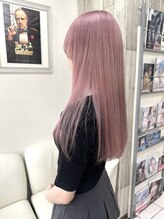 【ピンク系】透明感ピンクヘアカラーで色っぽく
