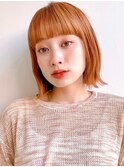 Say.黒髪ボブルフネビージュ小顔ワンレンぱっつん前髪ミニボブ