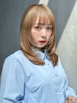 似合わせカットマロンベージュ姫カットレイヤー_F0403