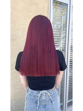 モリグリーン(MORI GREEN) ◆高発色レッドカラー♪【似合わせカット】切りっぱなし