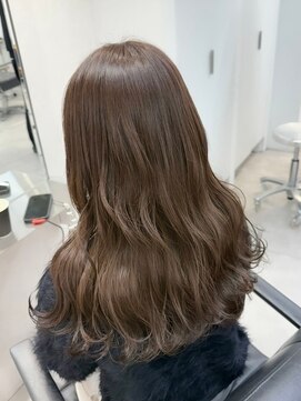 ハオ(hao) 【hao渋谷】透明感オリーブベージュカラー × ゆるふわウェーブ