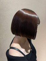 アイコニック 天神店(ICONIQ)&nbsp;髪質改善/ココアブラウン/切りっぱなしボブ