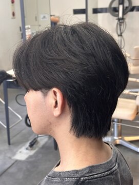 バース 梅田中崎町店(BIRTH) センターパート 曲がる縮毛矯正 ニュアンスパーマ