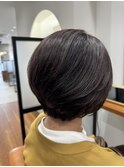 お手入れ、スタイリング簡単艶見せ重めショートボブ