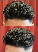 10代20代30代メンズフェードパーマビジネスショートカット