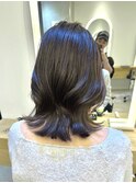 【くびれヘア×グレージュカラー】