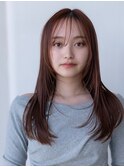 韓国レイヤー顔周りカット透明感カラー髪質改善艶髪シースルー