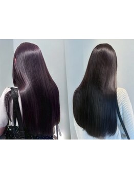 艶の出るさらさら質感の縮毛矯正で毎朝のスタイリングも簡単♪ダメージレスで自然なストレートに