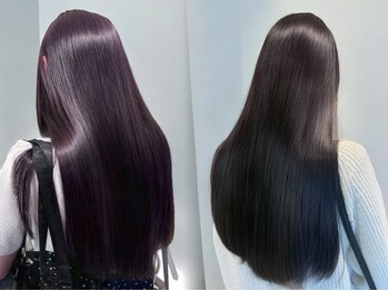 シエル バイ ケンジ 登戸 生田(CIEL by KENJE)の写真/艶の出るさらさら質感の縮毛矯正で毎朝のスタイリングも簡単♪ダメージレスで自然なストレートに