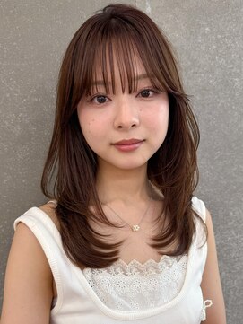ロンドワン 三宮元町(Lond one) 韓国レイヤーカット/ヨシンモリフェイスレイヤー/艶髪カラー