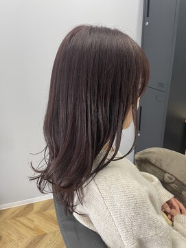 美髪カラー×ラズベリーピンク