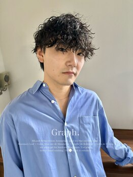 アンド グラフ(& Graph.)の写真/【理想のイメージを完全再現】"Graph."のメンズパーマで、雰囲気ある垢抜けた印象に。[立川メンズパーマ]