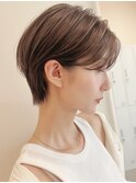 say.ショートボブひし形ショートオリーブグレーアッシュ小顔