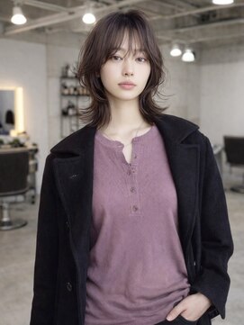 ノラ シブヤ(NORA) r7ハッシュカットミディアムレイヤーウルフボブボブウルフ