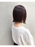 髪質改善カラー/ボブスタイル/切りっぱなしボブ