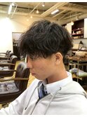 刈り上げセンターパート/波巻きツイストスパイラル/柏駅