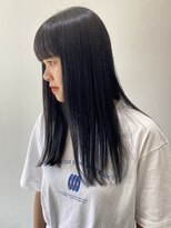 フォーク FOLK&nbsp;【FOLK】 イメチェン ブルーブラック ネイビーアッシュ ロング♪