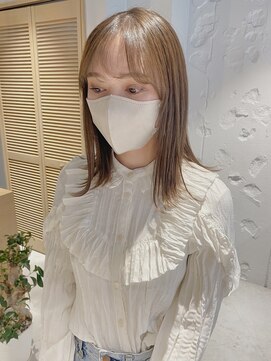 コフィー バイ メルト 吉祥寺(cofy by melt) 【中澤彩乃】くすみベージュケアブリーチシアーベージュ前髪