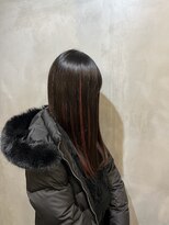 リエコー(RE'ECHO)&nbsp;プルエクステダイヤモンドヘア/レッドメッシュ/ハイライト