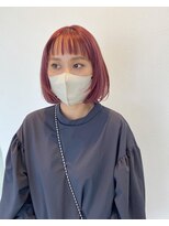 エンリッチヘア(enrich hair)&nbsp;ボブ　フェイスレイヤー　ダブルカラー　ピンクバイオレット