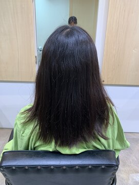 ラベスト バイ セロ 池袋本店(LOVEST by CERO) Beforeグレージュアッシュ斜めバングアッシュブラックベージュ