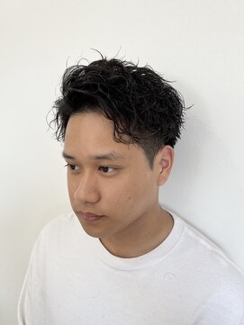 ヘアステーションフラット(HAIR STATION FLAT) かきあげアップバング×スパイラルパーマ