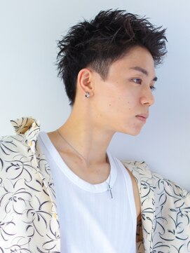 ガリカ シーム(Gallica/SEAM) 【翁長孝輔】メンズ黒髪スパイキーショートアップバング
