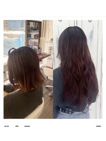 クラン ヘアーアンドスタジオ(CLAN hair & studio)&nbsp;ハイトーンエクステブリーチインナーミルクティーベージュ