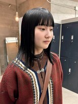 テトヘアー(teto hair)&nbsp;黒髪おしゃれパッツンボブブルーブラック