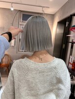 サンド 鹿児島中央(sand)&nbsp;黒髪/グレーベージュ/レイヤーロング/前髪パーマ[鹿児島中央駅]