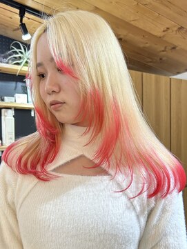 キラ 原宿(KILLA) ブロンドヘア/ダブルカラー/似合わせカット/レッドブラウン