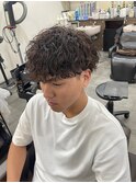 波巻きパーマ