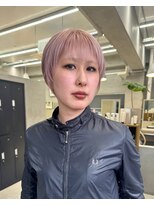テトヘアー(teto hair)&nbsp;ショートカット　ペールピンク