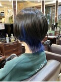 ダブルカラー小顔ショートウルフインナーカラー【池袋/ウルフ】