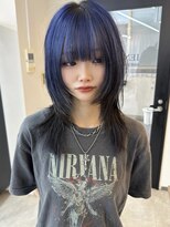 ヴェルデ(Verde)&nbsp;アンブレラカラー ネイビーブルー ブルーカラー ウルフ