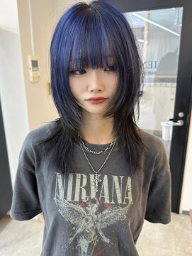 ヴェルデ(Verde) アンブレラカラー ネイビーブルー ブルーカラー ウルフ