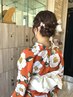 【夏のお出かけ】浴衣＆ヘアセットコース　￥10580→￥9980