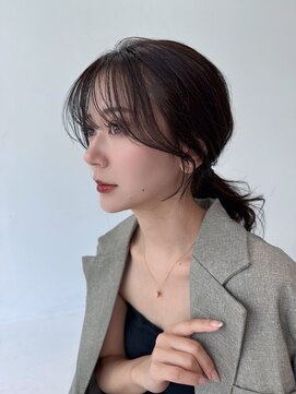 エヌ 大阪梅田店(enu) 20代30代髪質改善カラーヘーゼルグレージュ秋冬カラー＃han