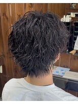 ルアン 大分駅店(ruen)&nbsp;大分メンズカットセンターパートサーフカール波巻きパーマ眉毛